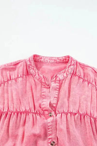 Ruffled Short Sleeve Buttoned Denim Mini Dress - Update AvenueDenim Dresses & SkirtsTrendsi100100555866923100100555866923c9e6b44c - 041f - 43d6 - bcda - cc339f81fee5 - MaxDusty Pink
