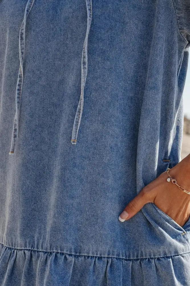 Ruffled Side Pockets Puff Sleeve Denim Mini Dress - Update AvenueDenim Dresses & SkirtsTrendsi100100188292487100100188292487c201ef33 - 4987 - 4b8f - b7e6 - 1aa99d591d5c - MaxMedium