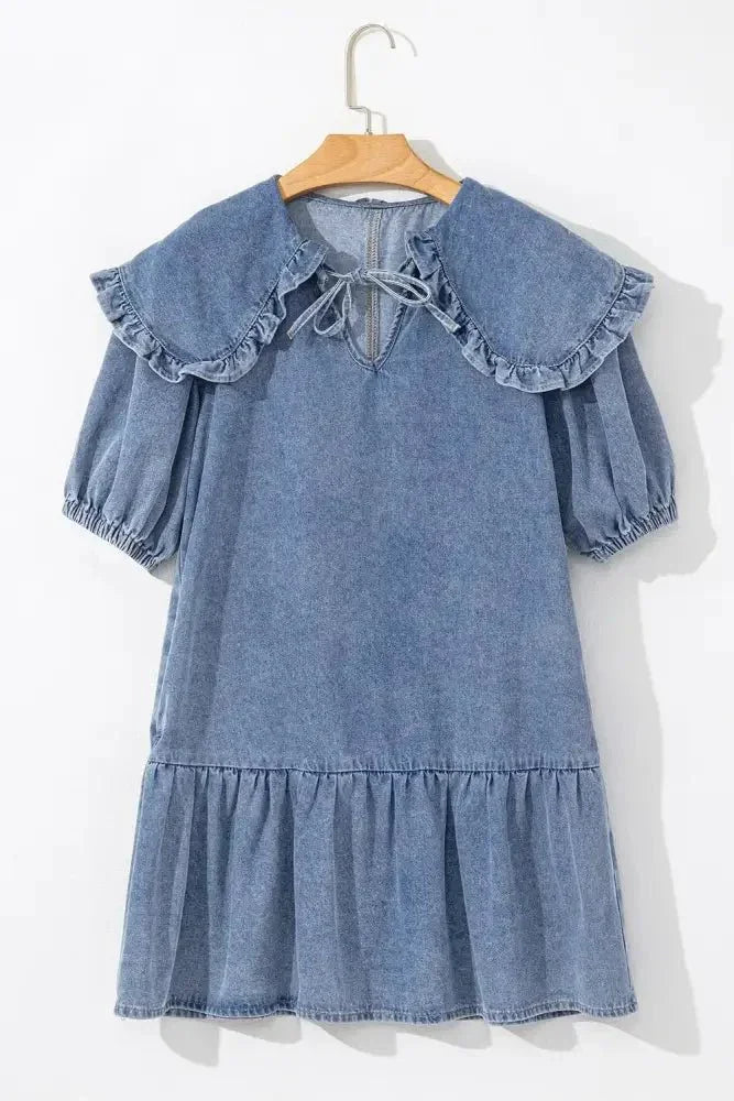 Ruffled Side Pockets Puff Sleeve Denim Mini Dress - Update AvenueDenim Dresses & SkirtsTrendsi10010018829248710010018829248739c1d295 - c69a - 4436 - a8a6 - f9a14a2aacec - MaxMedium