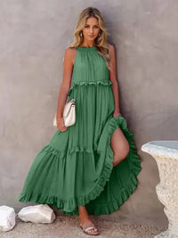 Ruffled Sleeveless Tiered Maxi Dress with Pockets - Update AvenueEffortless Elegance: DressesTrendsi10010078848166610010078848166695003d34 - dfdc - 4fbc - b1d7 - 41a051b31e4e - MaxDark Green