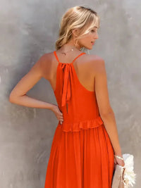 Ruffled Sleeveless Tiered Maxi Dress with Pockets - Update AvenueEffortless Elegance: DressesTrendsi100100788482624100100788482624cc002f98 - 446f - 45b4 - 9495 - 72cb4a6e4b76 - MaxOrange - Red