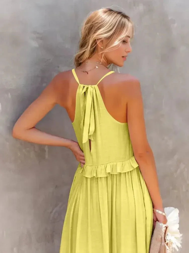 Ruffled Sleeveless Tiered Maxi Dress with Pockets - Update AvenueEffortless Elegance: DressesTrendsi10010078848267310010078848267332e10e80 - 2d3d - 419b - a7d7 - 87c791999309 - MaxChartreuse