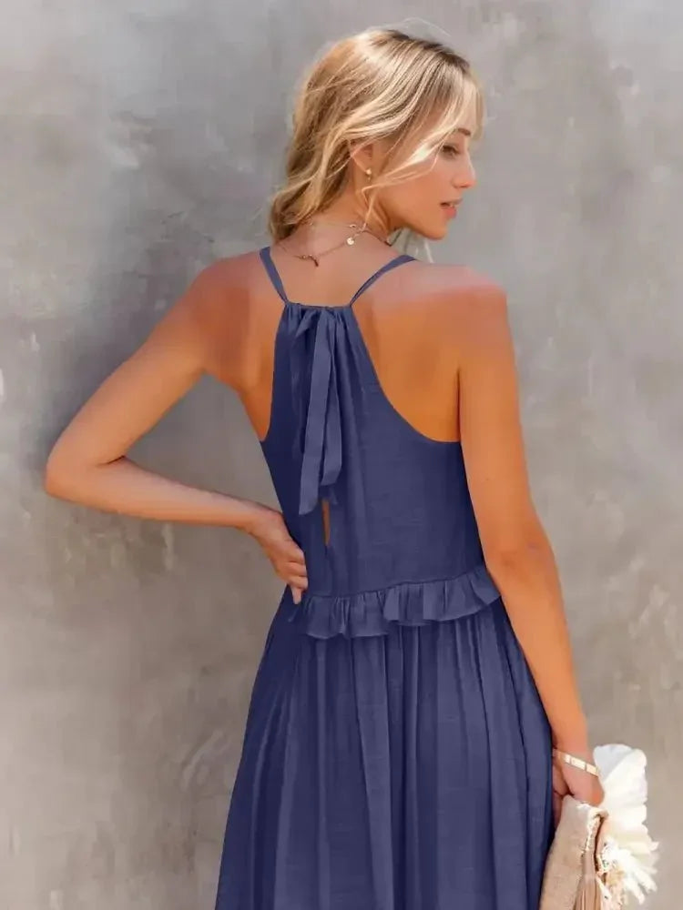 Ruffled Sleeveless Tiered Maxi Dress with Pockets - Update AvenueEffortless Elegance: DressesTrendsi10010078848305110010078848305173ede384 - 8ee0 - 4e77 - 94d0 - 34c5c56e00d9 - MaxDark Blue