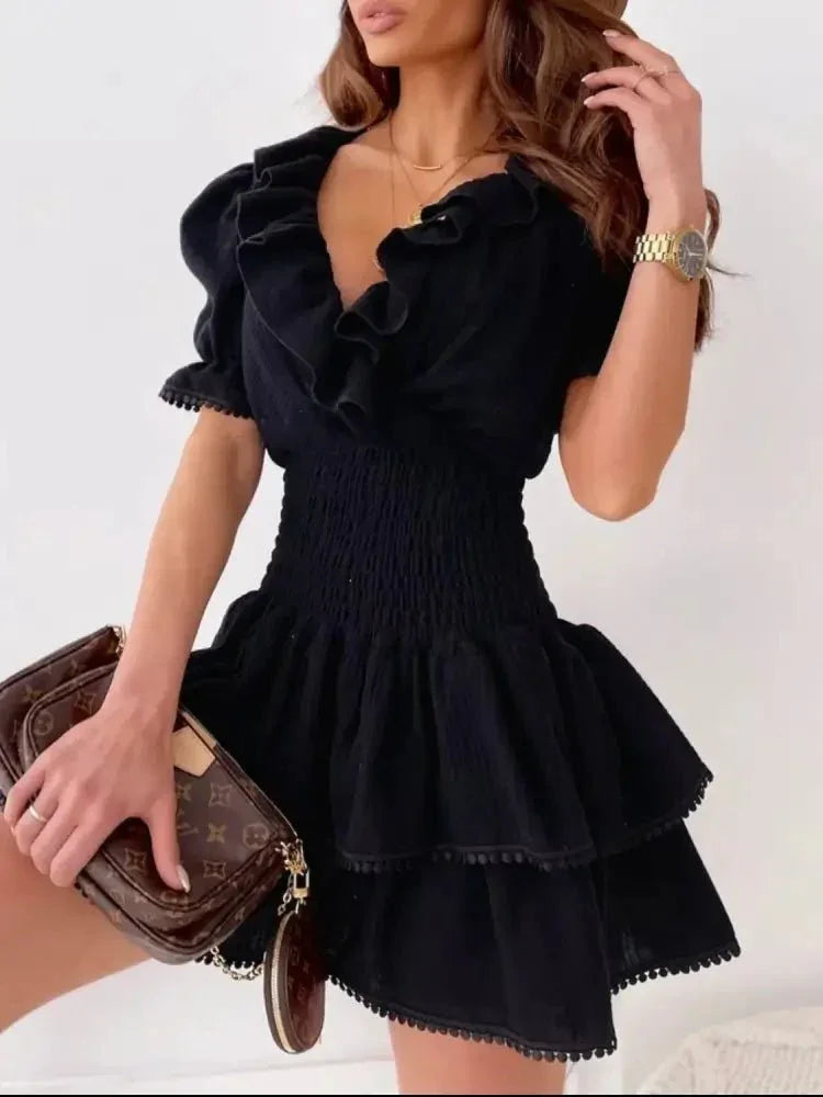 Ruffled Smocked Layered Mini Dress - Update AvenueEffortless Elegance: DressesTrendsi1001003762156821001003762156823adfdc4a - 356c - 4e61 - bc52 - acf8d5fe0859 - Max - OriginBlack
