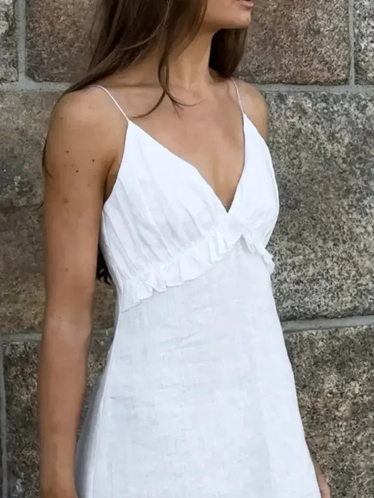 Ruffled V - Neck Maxi Dress - Update AvenueTrendsi1001008542022851001008542022854008298b - af01 - 43a1 - 8f7e - 3bd0bf9c86c4 - Max - OriginWhite