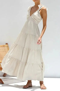 Ruffled V - Neck Tiered Dress - Update AvenueTrendsi1001008346118281001008346118287ca1e1f9 - 891b - 4b24 - b098 - f6f8dffcd5da - Max - OriginBeige