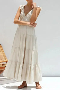 Ruffled V - Neck Tiered Dress - Update AvenueTrendsi100100834611828100100834611828d95223a1 - c765 - 49c3 - 867c - f44759866f8a - Max - OriginBeige