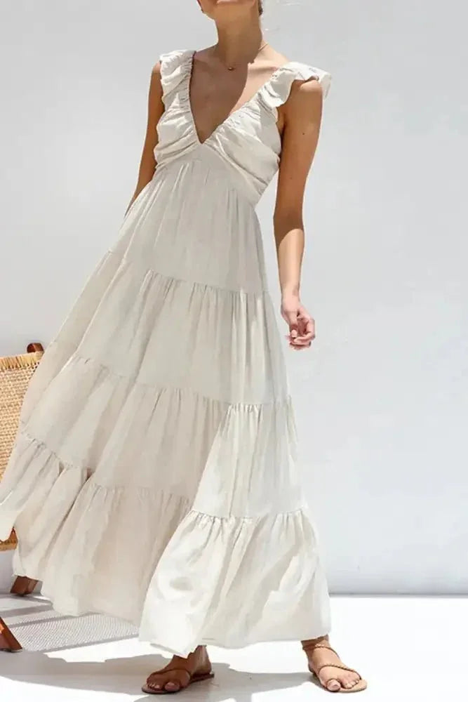 Ruffled V - Neck Tiered Dress - Update AvenueTrendsi100100834611828100100834611828e64ad3b4 - 0169 - 4f45 - abf6 - 92f4a2da13e7 - Max - OriginBeige