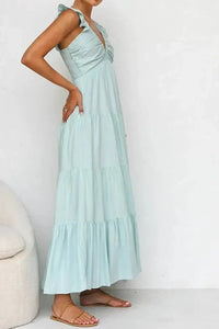 Ruffled V - Neck Tiered Dress - Update AvenueTrendsi100100834615832100100834615832e994ad2b - 7bb0 - 4eb5 - 8f61 - 7d2b339140df - Max - OriginLight Blue