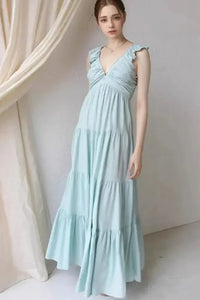 Ruffled V - Neck Tiered Dress - Update AvenueTrendsi10010083461583210010083461583245c6ec44 - da48 - 4645 - bbfd - 1ca2aa17c715 - Max - OriginLight Blue