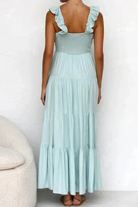 Ruffled V - Neck Tiered Dress - Update AvenueTrendsi1001008346158321001008346158321234a73f - 6868 - 4eb9 - b38a - 2c5832389115 - Max - OriginLight Blue