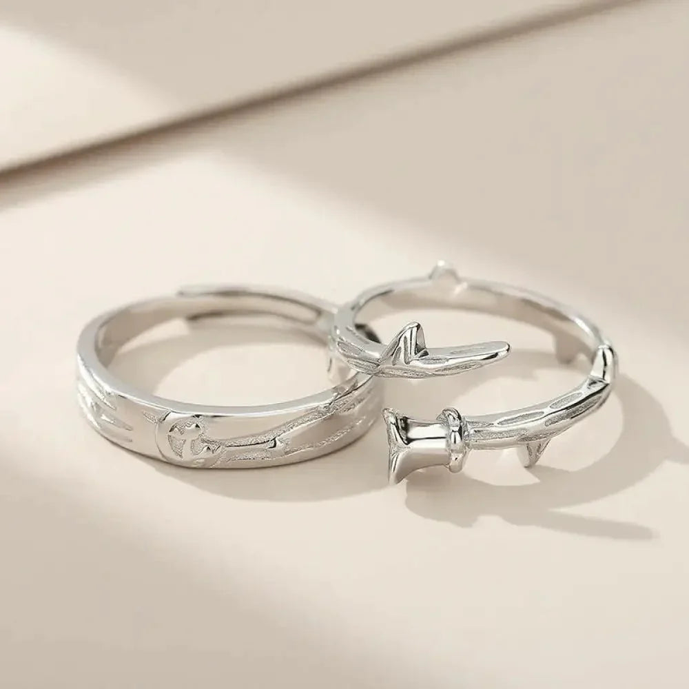 S925 sterling silver little prince and roses couple ring men and women a pair of Korean version simple students to send lover gifts - Update AvenueUpdate Avenues211460429339001S925 sterling silver little prince and roses couple ring men and women a pair of Korean version simple students to send lover gifts - Update AvenuesFemale ring opening adjustable