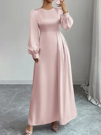 Satin Long Sleeve Maxi Dress