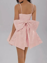 Satin Mini Cami Dress with Bow - Update AvenueCocktail DressesTrendsi100100302991150100100302991150Satin Mini Cami Dress with BowBlush Pink