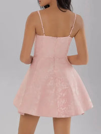 Satin Mini Cami Dress with Bow - Update AvenueCocktail DressesTrendsi100100302991150100100302991150Satin Mini Cami Dress with BowBlush Pink