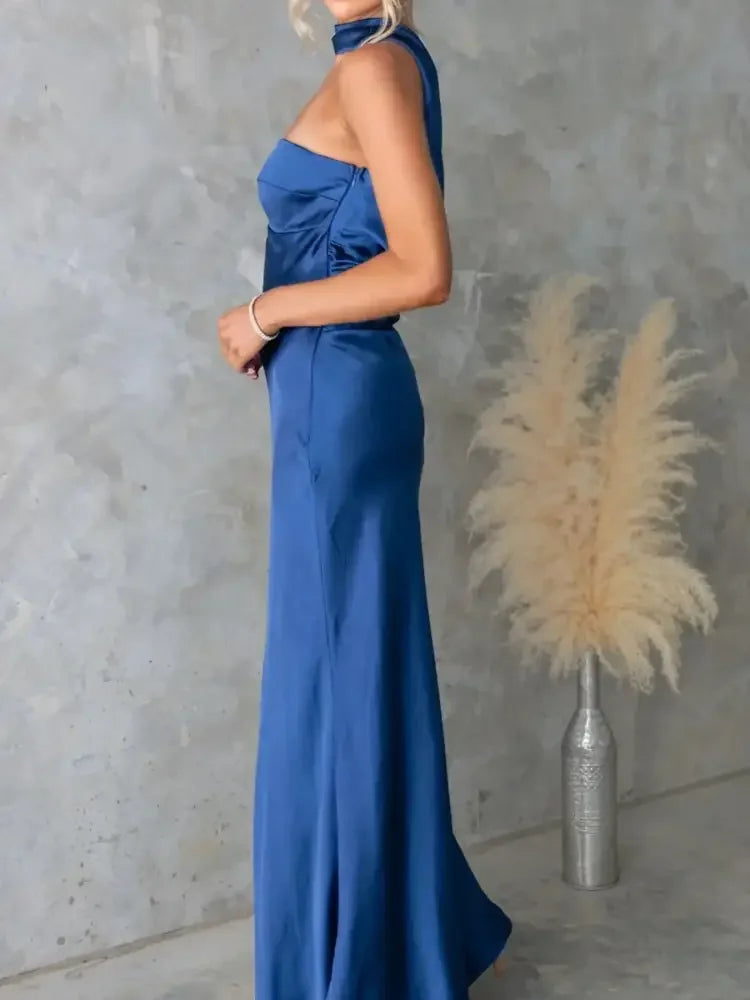 Satin Tube Maxi Dress