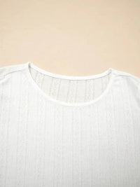 Scalloped Lace Trim Jacquard Textured T Shirt - Update AvenueT-ShirtsTrendsi100100687873536100100687873536fcd8fa9e34bf44d2aa445a5dca46ca04 - Max - OriginWhite