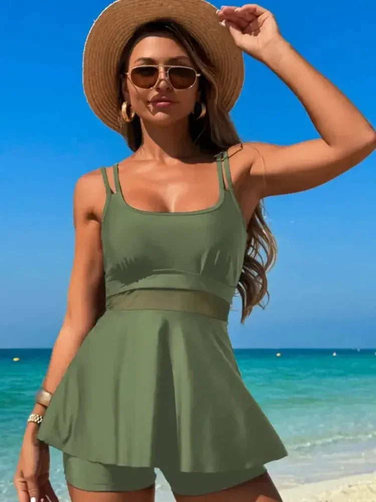 Scoop Neck Double Spaghetti Strap Top and Shorts Set - Update AvenueTrendsi100100095892073100100095892073d252f4ce - c5b8 - 4172 - 8a55 - 6d75668a99c5 - MaxMatcha Green