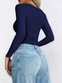 Scoop Neck Long Sleeve Fitted T-Shirt - Update AvenueT-ShirtsTrendsi100100626652231100100626652231187e9f14 - 6e44 - 410a - b39e - 31dd6d4ed3e0 - Max - OriginNavy Blue