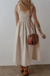 Scoop Neck Ribbed Bodice Sleeveless Midi Tank Dress - Update AvenueTrendsi1001009393766611001009393766612dd01c78 - 141f - 4d97 - 8a79 - a974f16d815e - MaxBeige