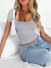 Scoop Neck Short Sleeve T-Shirt - Update AvenueT-ShirtsTrendsi10010050874145910010050874145973be1a79 - 4700 - 4d8e - 8188 - ea5b1b4bf069 - Max - OriginLight Gray