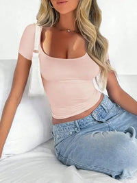 Scoop Neck Short Sleeve T-Shirt - Update AvenueT-ShirtsTrendsi10010050874173210010050874173265027630 - 633b - 499f - adde - 10dc050d6011 - Max - OriginBlush Pink