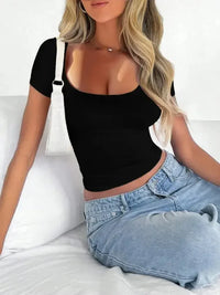 Scoop Neck Short Sleeve T-Shirt - Update AvenueT-ShirtsTrendsi1001005087452441001005087452445fc43477 - f1c4 - 4718 - 9fbe - 167bbb23dc62 - Max - OriginBlack