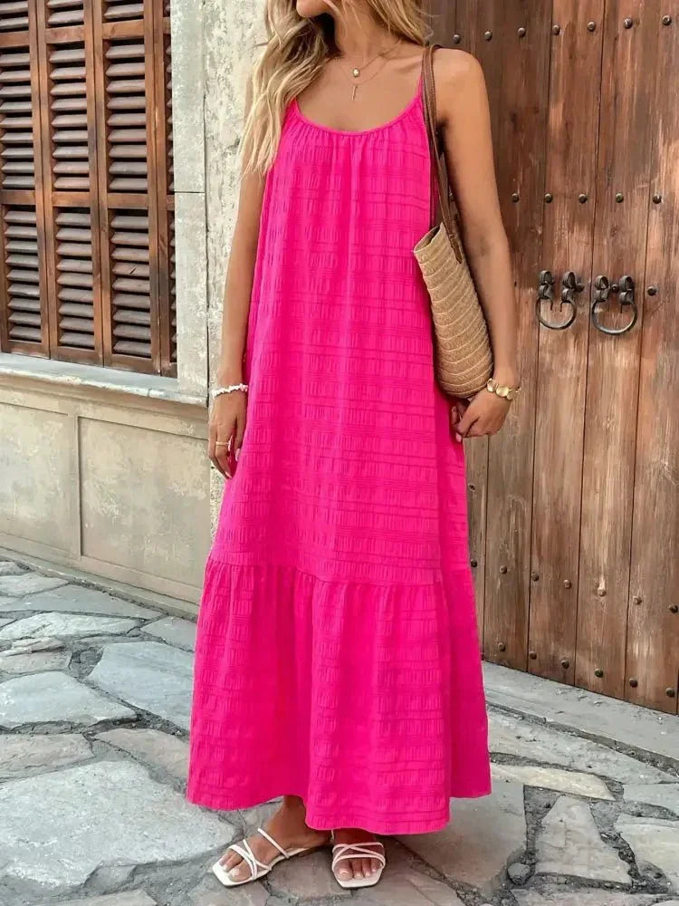 Scoop Neck Tiered Maxi Cami Dress - Update AvenueDaily EssentialsTrendsi1001000148480761001000148480765212c45ad3ee43789c003c8ef112b6ed - Max - OriginHot Pink