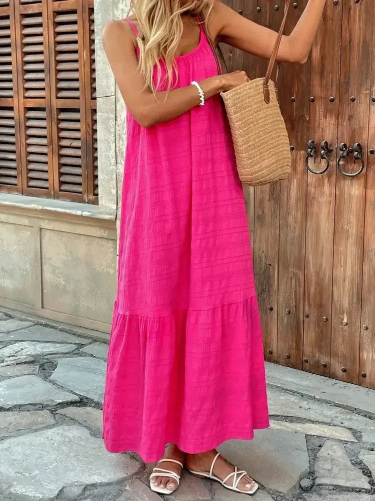 Scoop Neck Tiered Maxi Cami Dress - Update AvenueDaily EssentialsTrendsi1001000148480761001000148480767f32ebfef811496d8a51a5d8e7e49b40 - Max - OriginHot Pink
