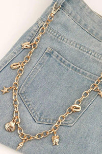 Sea Element Charm Iron Chain Belt - Update AvenueTrendsi101300328858015101300328858015Sea Element Charm Iron Chain BeltGold