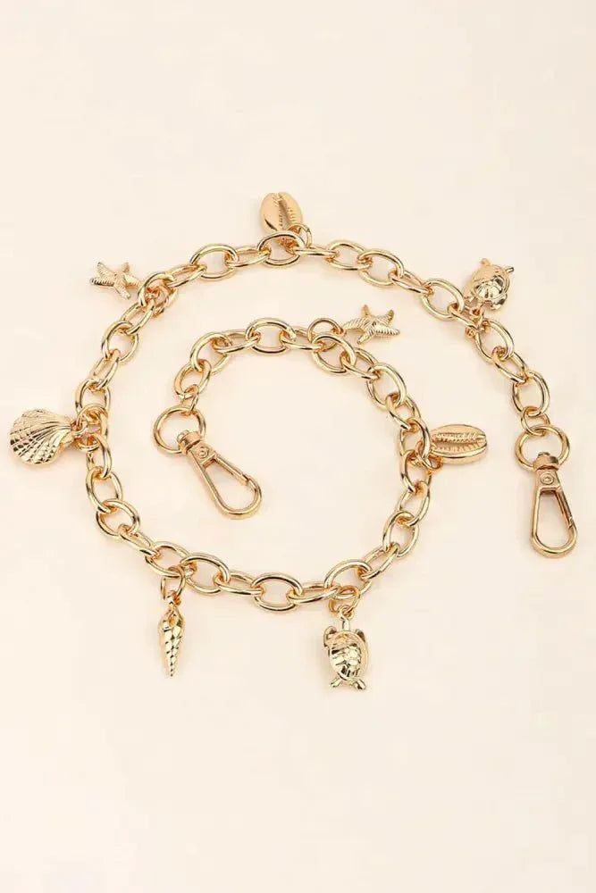Sea Element Charm Iron Chain Belt - Update AvenueTrendsi101300328858015101300328858015Sea Element Charm Iron Chain BeltGold