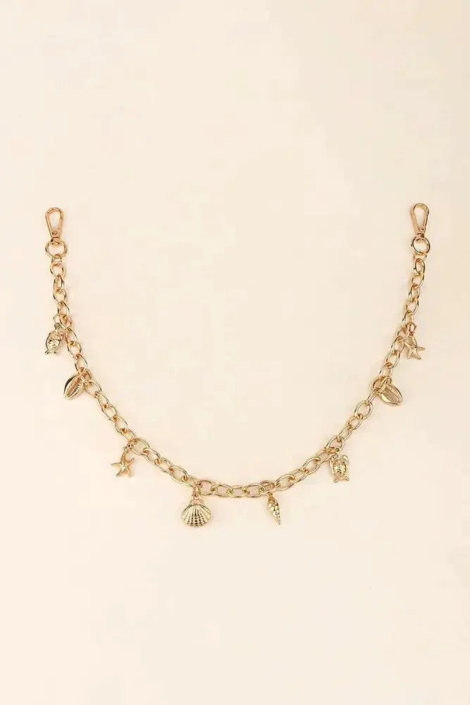 Sea Element Charm Iron Chain Belt - Update AvenueTrendsi101300328858015101300328858015Sea Element Charm Iron Chain BeltGold