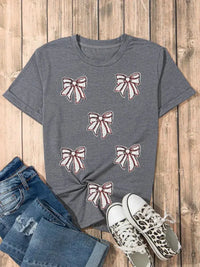 Sequin Bow Short Sleeve Tee - Update AvenueT-ShirtsTrendsi100100825513238100100825513238ea0b874ec5104ac3946184ac22578836 - Max - OriginDark Gray
