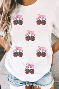 Sequin Cherry Round Neck Short Sleeve T-Shirt - Update AvenueT-ShirtsTrendsi1001004702413221001004702413225f1d7d0e - 71ce - 4fc4 - a69d - 19f84ce928d1 - Max - OriginWhite