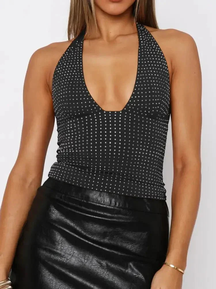 Sequin Halter Neck Cami - Update AvenueTanks & CamisTrendsi1001004752496541001004752496545b01d5638acd4e0796158bee4e7a13c5 - Max - OriginWine Red