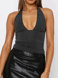 Sequin Halter Neck Cami - Update AvenueTanks & CamisTrendsi1001004752496541001004752496545b01d5638acd4e0796158bee4e7a13c5 - Max - OriginWine Red