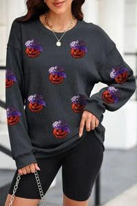 Sequin Pumpkin Long Sleeve Sweatshirt - Update AvenueHalloweenTrendsi1001000098013081001000098013085776dca9 - 0e7a - 4b53 - be0e - 6109752e166a - MaxBlack