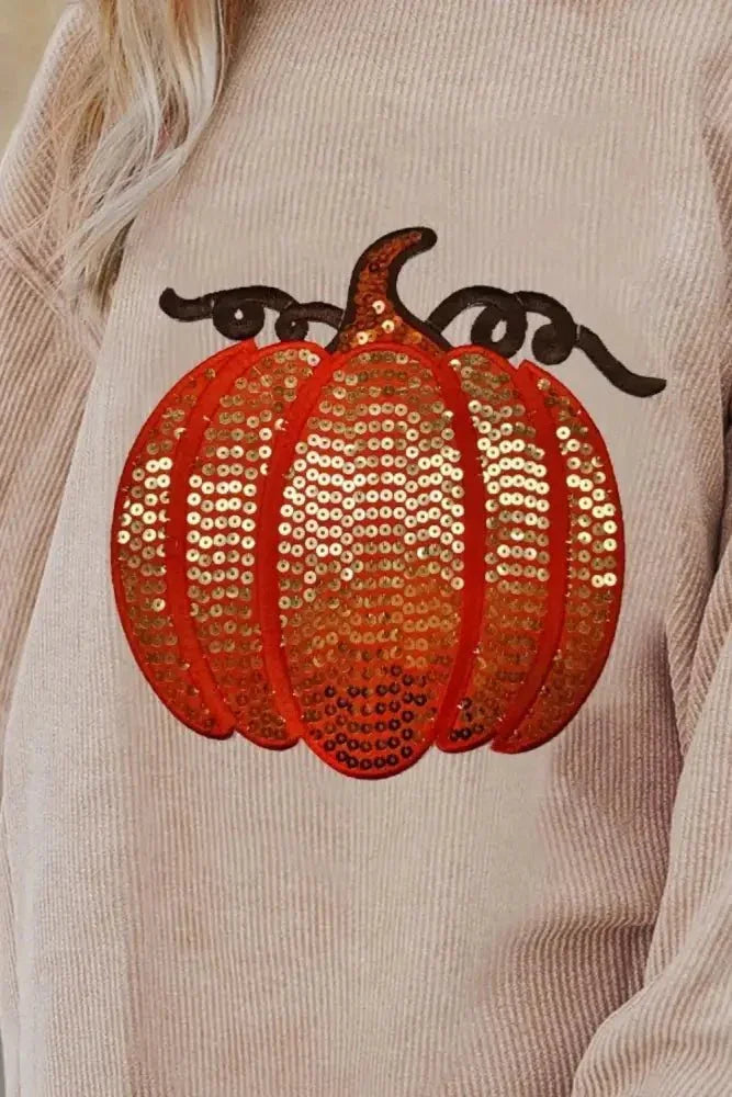 Sequin Pumpkin Round Neck Long Sleeve Sweatshirt - Update AvenueHalloweenTrendsi1001006988161011001006988161019c47cbee - 759d - 449d - aaac - 9766ea487fee - MaxEggshell
