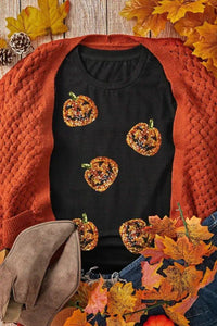 Sequin Pumpkin Round Neck Short Sleeve T-Shirt - Update AvenueHalloweenTrendsi1001000574813951001000574813952f4411a5 - 98c5 - 42c8 - 8789 - e97935816dad - MaxBlack