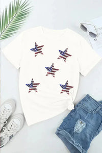 Sequin Star Round Neck Short Sleeve T-Shirt - Update AvenueHonor the Stars and StripesTrendsi10010083184122710010083184122744b9d62c - 246b - 4011 - 9c3b - 827425d28b98 - MaxWhite
