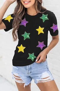 Sequin Stars Patched Round Neck T-Shirt - Update AvenueHonor the Stars and StripesTrendsi100100335574696100100335574696d3e46d6e - 5e52 - 40b3 - a7ff - 702075d6a8f3 - MaxBlack