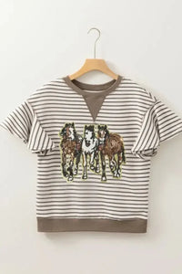 Sequin Striped Round Neck T-Shirt - Update AvenueT-ShirtsTrendsi100100422051671100100422051671d0ef529d - 32c9 - 4a4b - b169 - 8017efaefc63 - Max - OriginTaupe