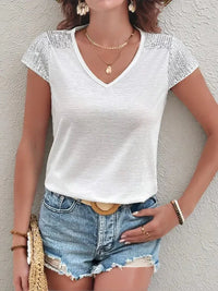 Sequin V - Neck Short Sleeve T-Shirt - Update AvenueT-ShirtsTrendsi100100108267001100100108267001f988edcc041249b1a83244aacffb2410 - Max - OriginWhite