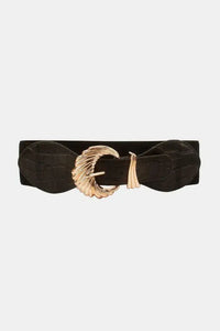 Shell Alloy Buckle Elastic Belt - Update AvenueTrendsi101300119789141101300119789141Shell Alloy Buckle Elastic BeltBlack