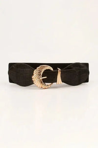 Shell Alloy Buckle Elastic Belt - Update AvenueTrendsi101300119789141101300119789141Shell Alloy Buckle Elastic BeltBlack