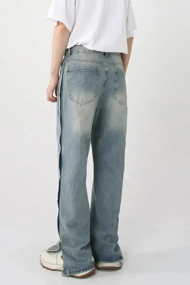 Side Slit Baggy Jeans with Pockets - Update AvenueTrendsi100400957846619100400957846619Side Slit Baggy Jeans with PocketsMedium
