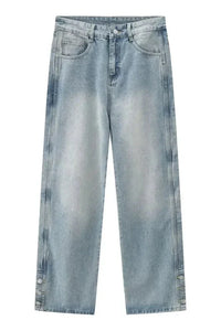 Side Slit Baggy Jeans with Pockets - Update AvenueTrendsi100400957848802100400957848802Side Slit Baggy Jeans with PocketsDark