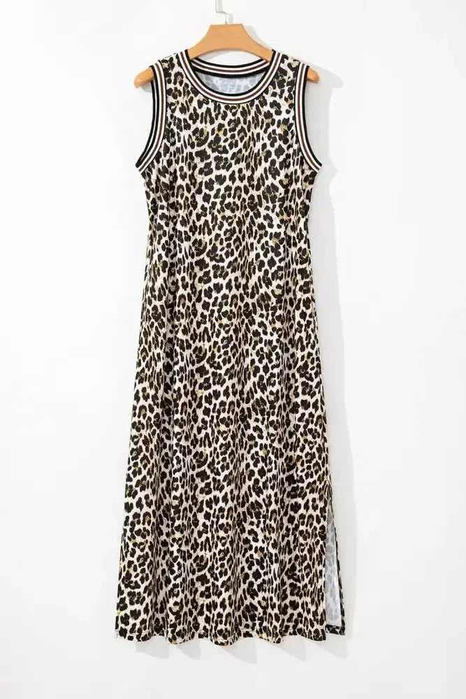 Side Slit Leopard Sleeveless Maxi Dress - Update AvenueFestival VibesTrendsi100100754374780100100754374780881736aa - ef2a - 437b - b54d - 28c20ba275d9 - MaxLeopard