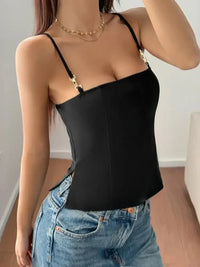 Side Slit Square Neck Cami - Update AvenueTrendsi100100201887850100100201887850c1a345c035144ed0bc11068626685f52 - Max - OriginBlack
