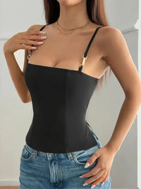 Side Slit Square Neck Cami - Update AvenueTrendsi100100201887850100100201887850049139ee5ebe4660b21eff7530c22cb1 - Max - OriginBlack